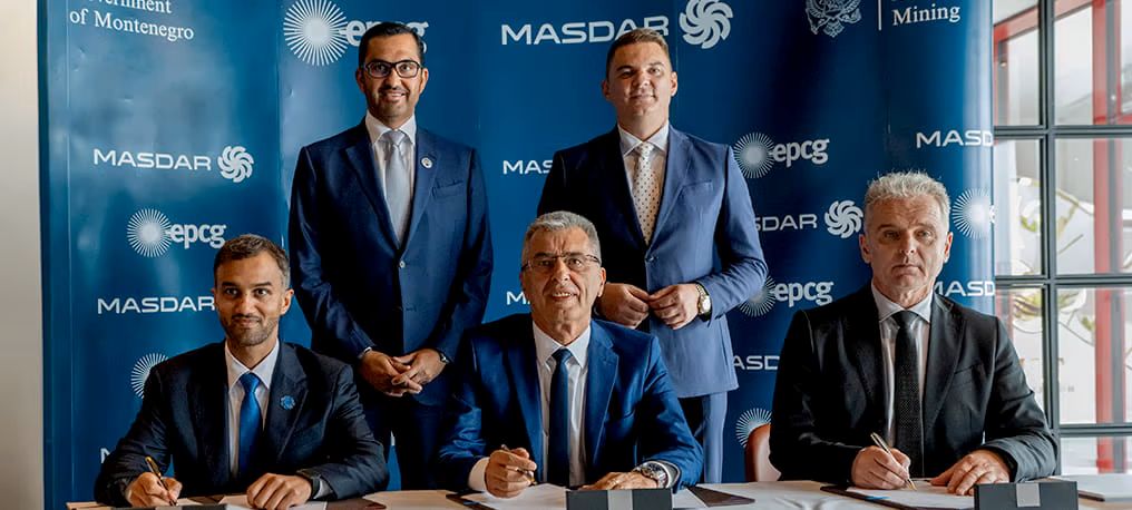 Masdar and Montenegro's state utility sign joint agreement to develop 150MW solar PV projects.