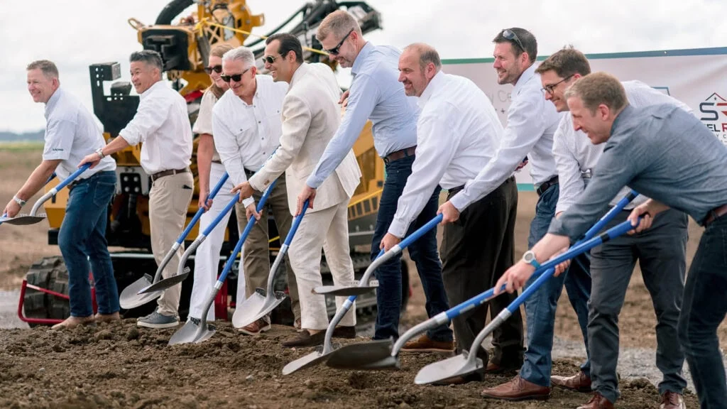 The groundbreaking ceremony at Cypress Creek Energy's Steel River Energy Center.