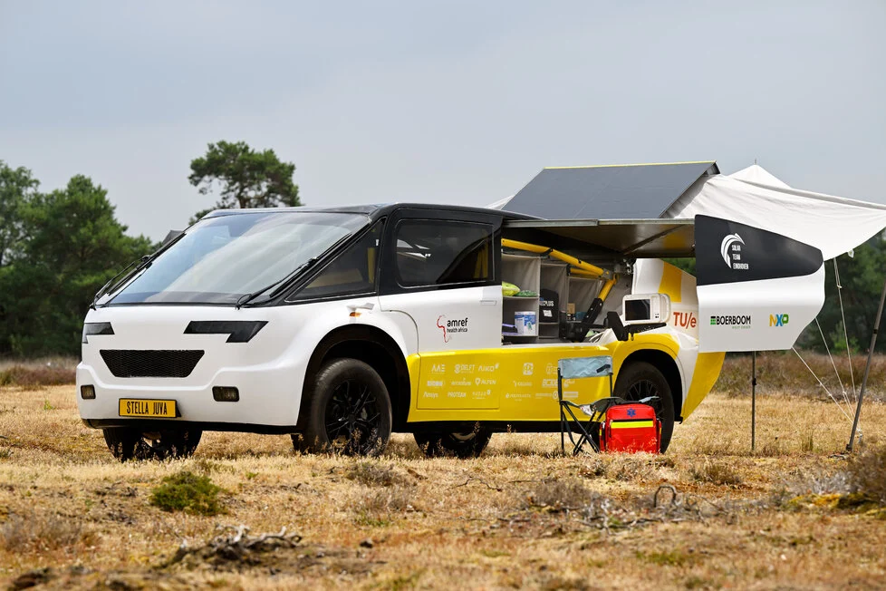 The Eindhoven University of Technology's 'Stella Juva' solar-powered ambulance.