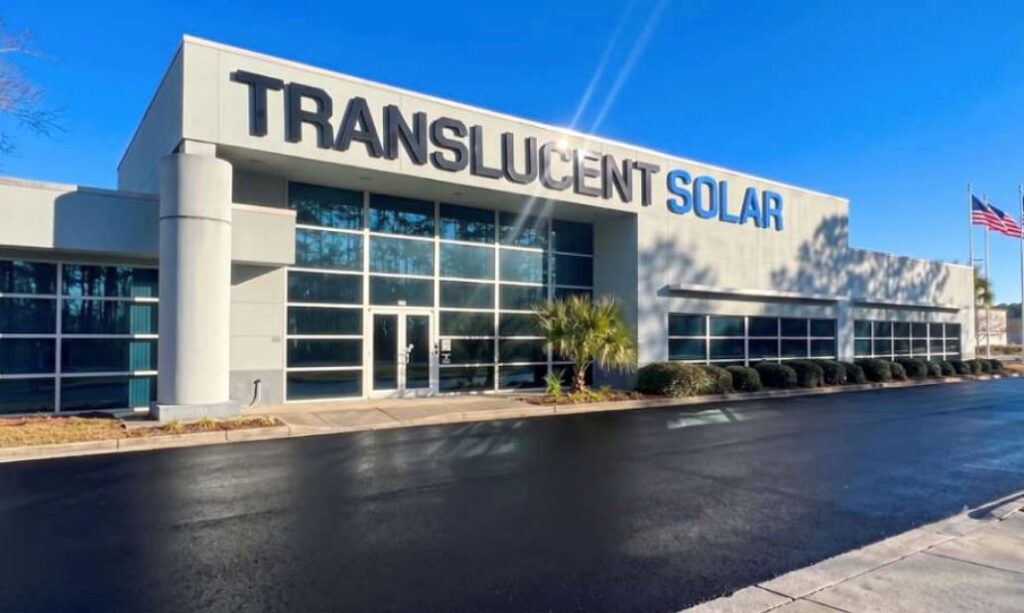Translucent Solar's Sommerville facility in South Carolina
