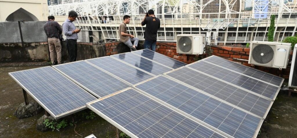 A rooftop solar project in Bangladesh.