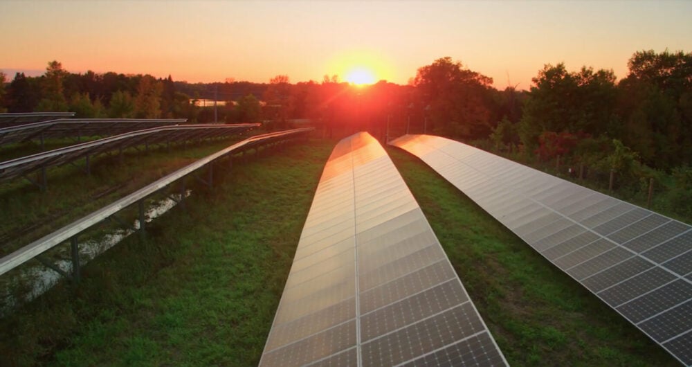 A community solar project.