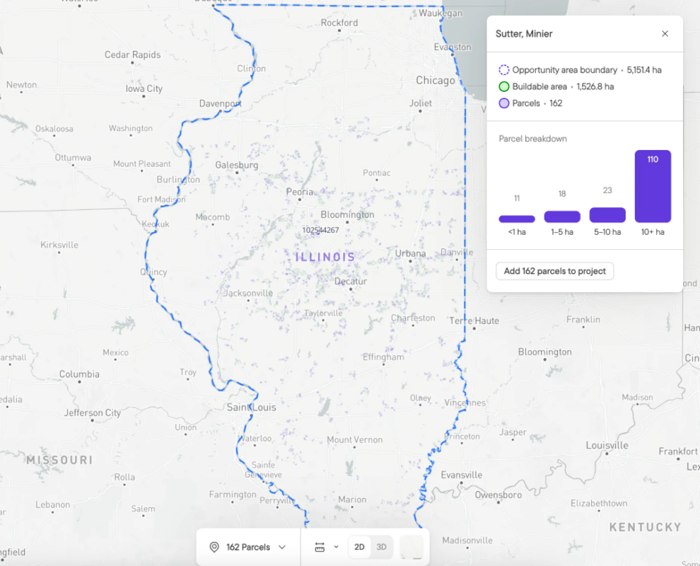 A map from Glint Solar.
