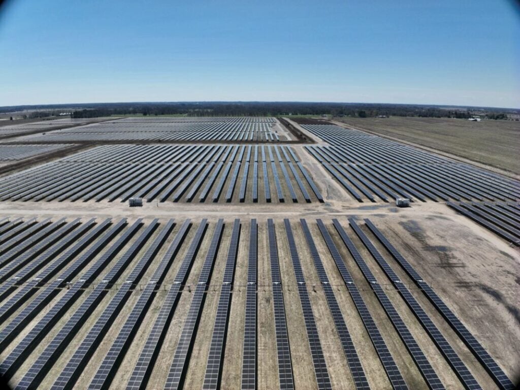 Solar PV project from Zelestra in Jasper County, Indiana.
