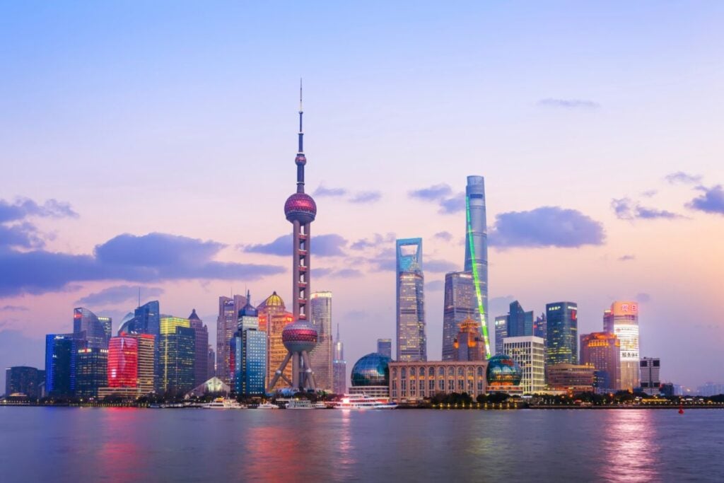 The Shanghai skyline.