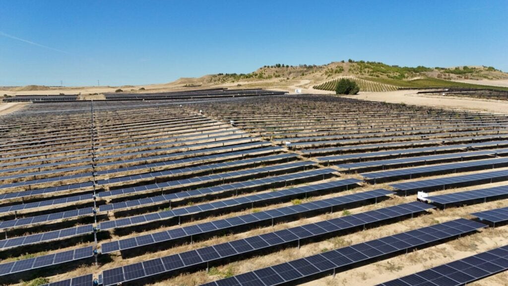 Solar panels at a GES project.
