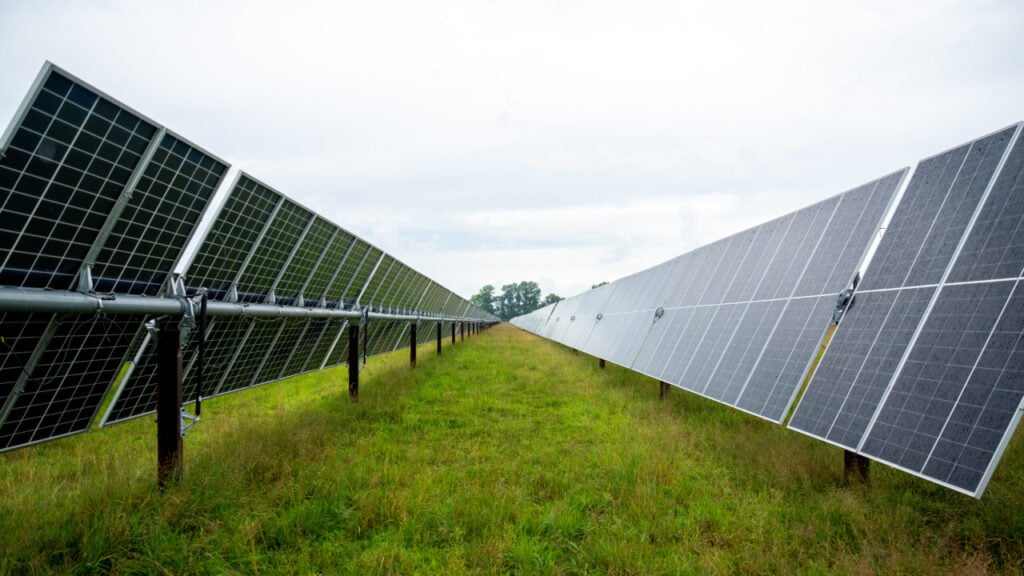 Solar panels at the Mammoth Solar project, Indiana