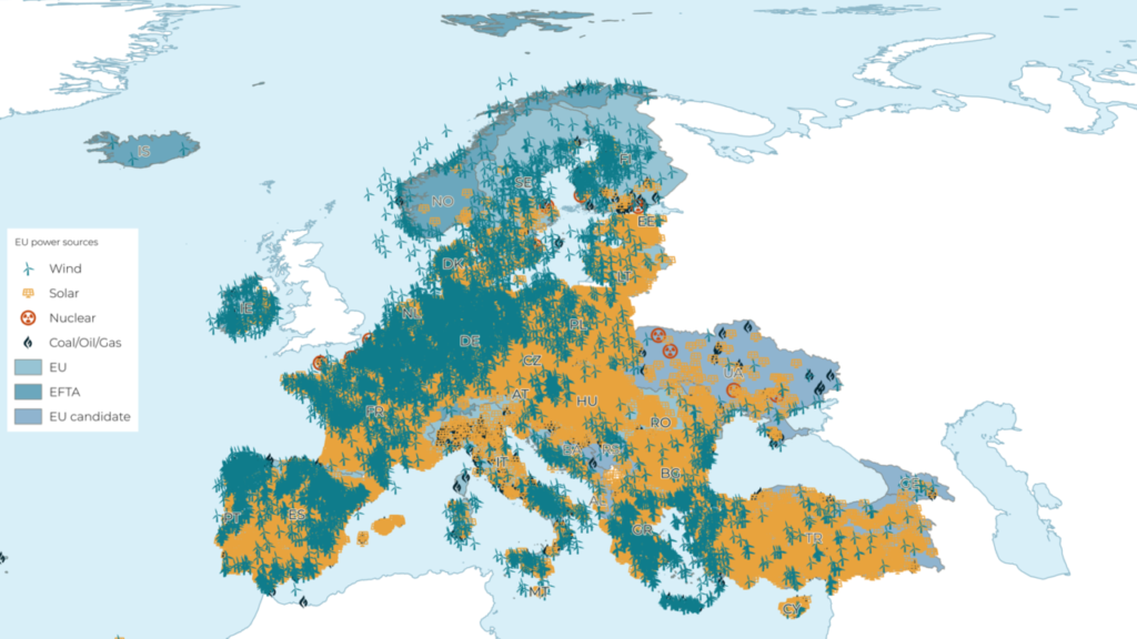 Operating industrial solar parks in the EU