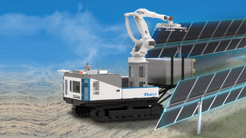 Trina Solar automated module installation.