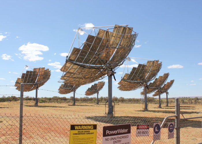 Solar panels in the Northern Territory, where SunCable plans to build a 20GW solar array. Image: Nigel Hoult