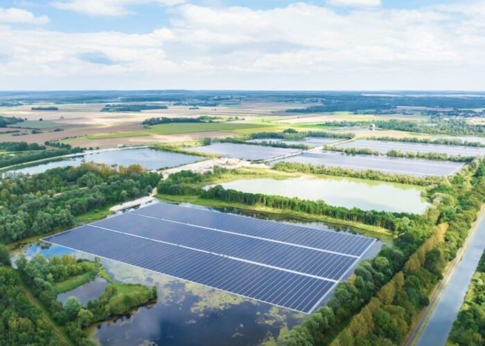 The Les Ilots Blandin solar plant spans 127 hectares and features over 135,000 photovoltaic modules, delivering an installed capacity of 74.3MWp. Image: Q Energy via LinkedIn.