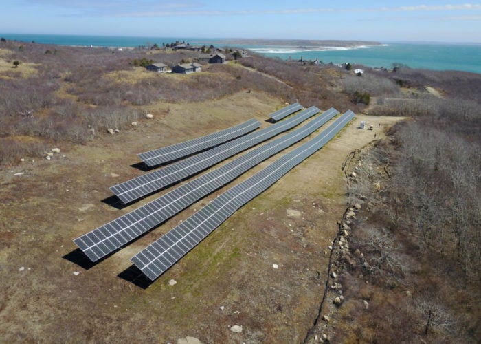 A solar-plus-storage project in the US state of Massachusetts. Image: US Department of Energy