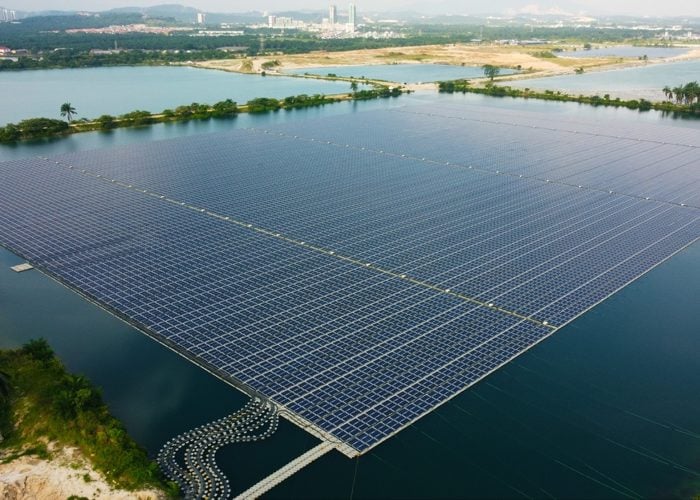 A 13MW floating solar project in Malaysia. Image: Sungrow Floating PV