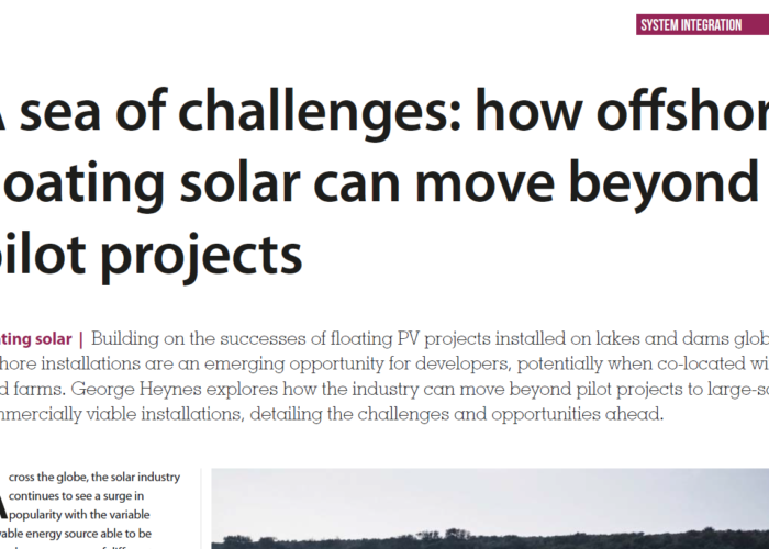 A sea of challenges how offshore floating solar can move beyond pilot projects