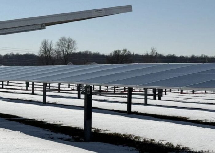 Solar arrays from the Petersburg Energy Center project from AES Indiana