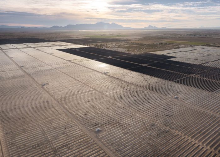 AES has brought online a 100MW solar PV plant in Arizona that will provide electricity to Meta and utility SRP. Credit: SRP