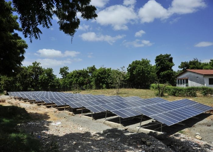 Solar plant installation at the SOS children village in Nyali Mombasa, Kenya.