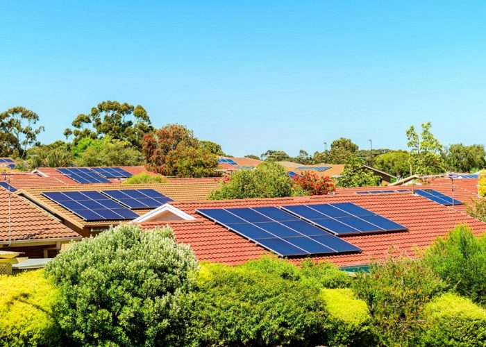 Solar panels installed on roofs in South Australia. Image: CSIRO.