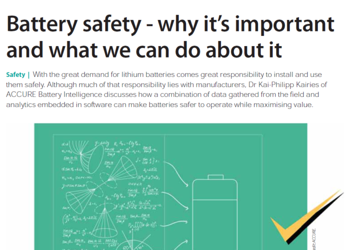 Battery safety - why it’s important and what we can do about it