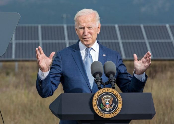 President Joe Biden during a visit to a National Renewable Energy Laboratory facility in Colorado last year. Image: NREL.