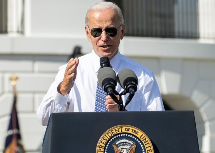 President Joe Biden speaking at the event yesterday. Image: President Biden via Twitter.