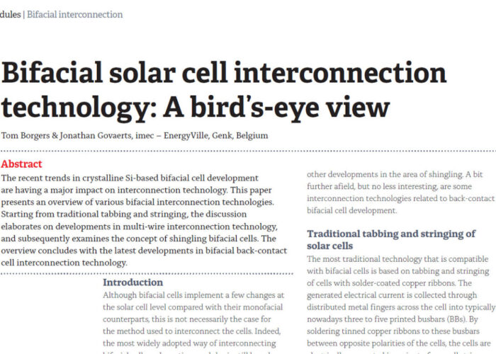 Bifacial-solar-cell-interconnection
