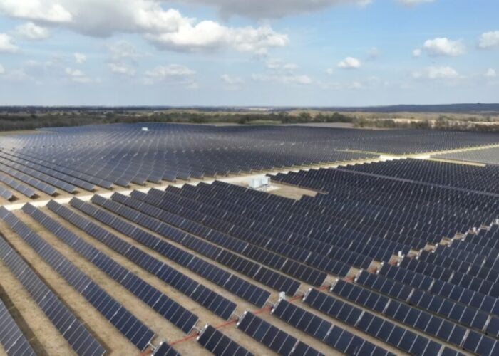 The 2,300-acre Blevins solar project was completed in late 2025 and is expected to generate 300,000MWh annually. Image: Geronimo Power.