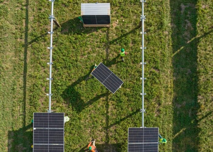 A solar project under construction.