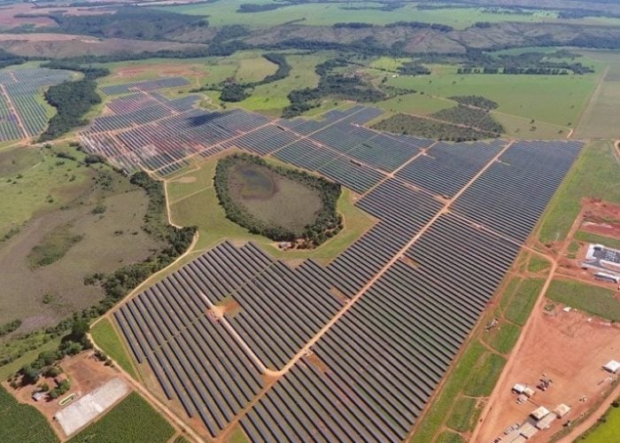 A solar project from Canadian Solar in Brazil. Image: Canadian Solar via Twitter.
