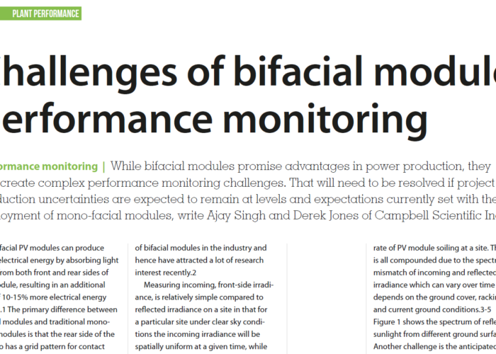 Challenges of bifacial module performance monitoring