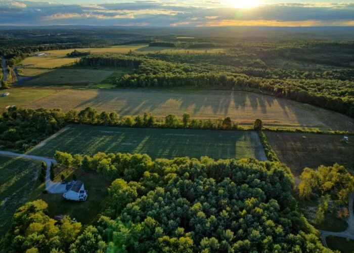 Aerial view of the Kylertown PV project location in Pennsylvania