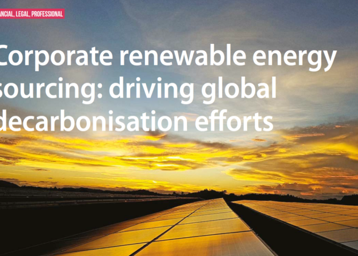 Corporate renewable energy
