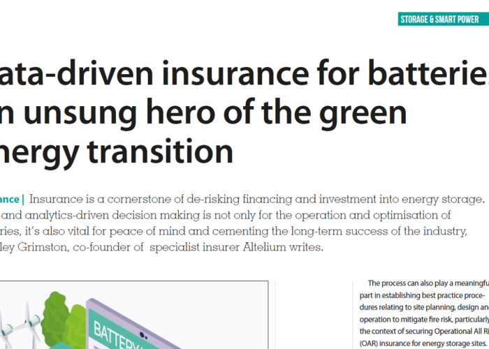 Data-driven insurance for batteries
