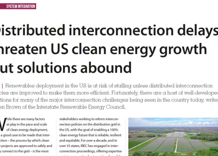 Distributed interconnection delays threaten US clean energy growth but solutions abound