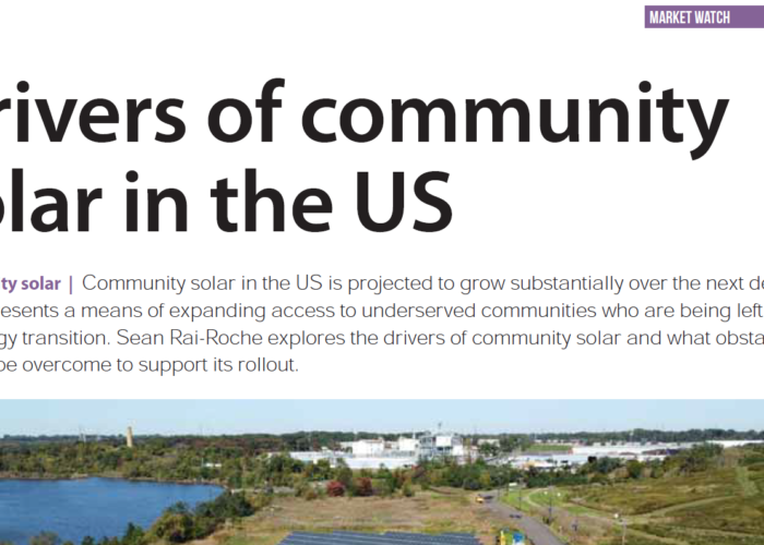 Drivers of community solar in the US