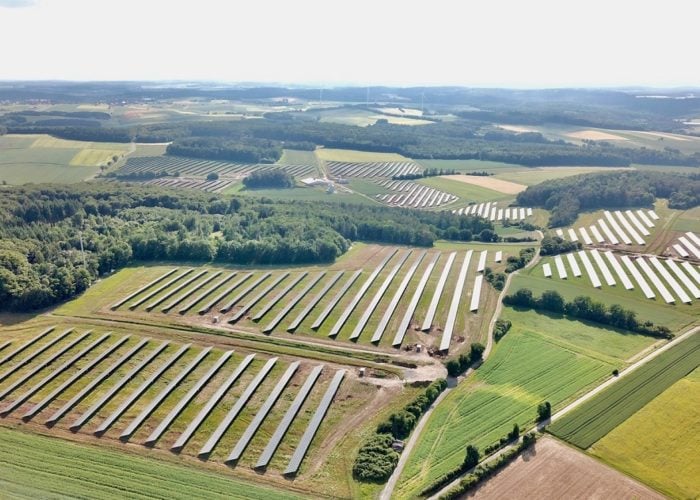 A recently completed project in Germany, which now has almost 60GW of solar PV installed. Image: EnBW.