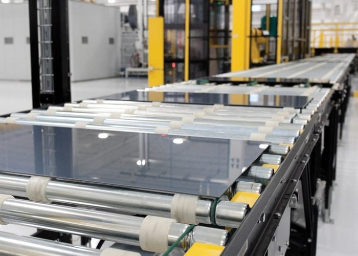 A production plant from First Solar. The company aims to reach more than 10GWdc of US solar manufacturing capacity by 2025. Image: First Solar.