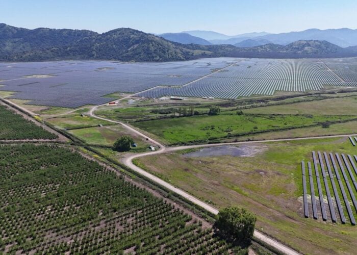 Aerial view of Grenergy's Gran Teno solar PV project in Chile