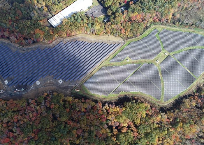 An operational solar project from Hecate in Rhode Island. Image: Hecate Energy.