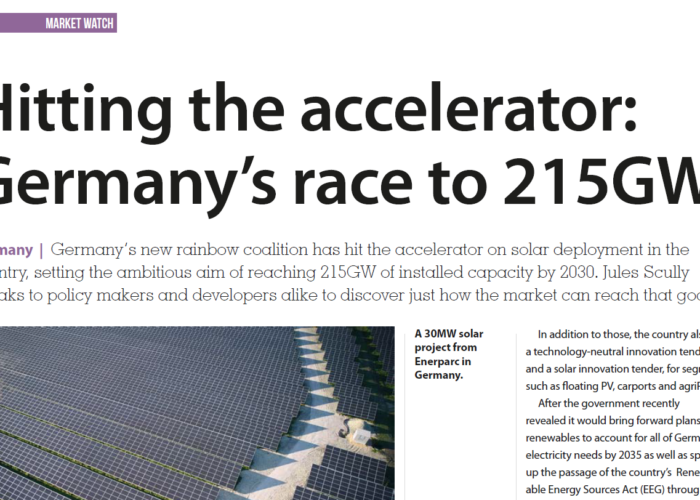 Hitting the accelerator-Germany’s race to 215GW