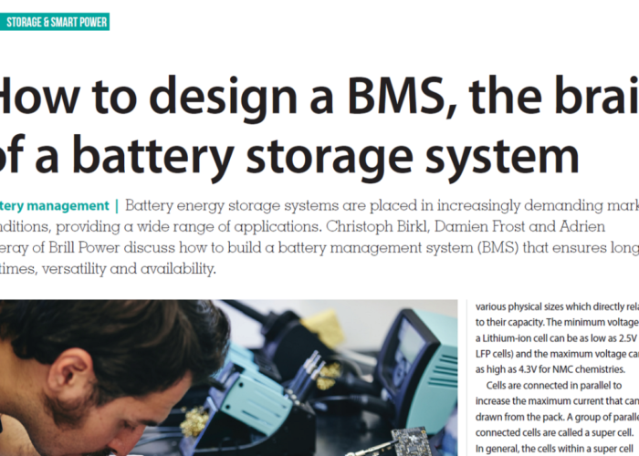 How to design a BMS, the brain of a battery storage system
