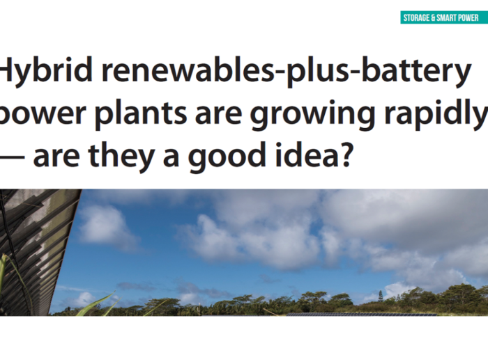 Hybrid renewables-plus-battery power plants are growing rapidly