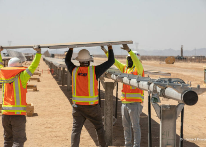 Construction of Intersect Power's Athos III solar and storage project in California. Credit: Intersect Power