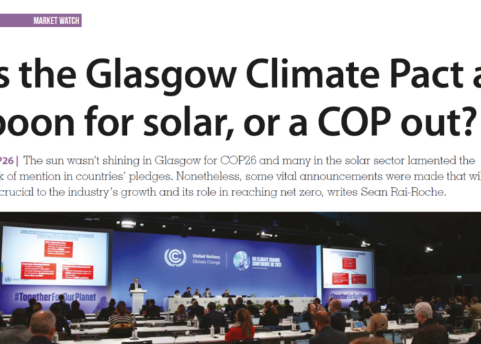 Is the Glasgow Climate Pact a boon for solar, or a COP out
