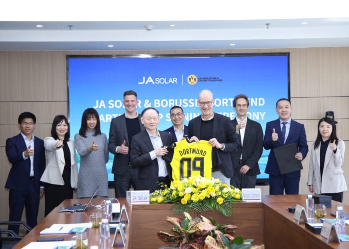 JA SOLAR and Borussia Dortmund Announce Partnership and Joint Major Project