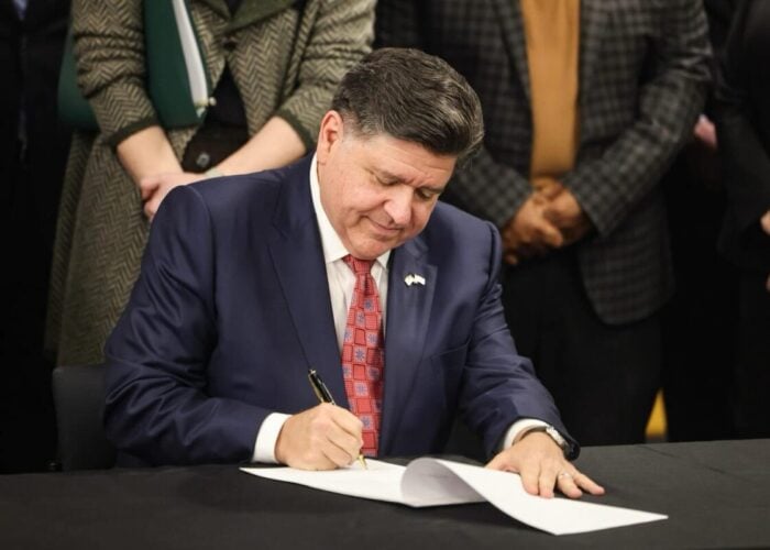 JB Pritzker signing into law the Clean and Reliable Grid Affordability Act