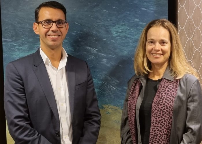 Jalal Bouhdada, CEO of Applied Risk, and Liv Hovem, CEO of DNV Accelerator. Image: DNV.