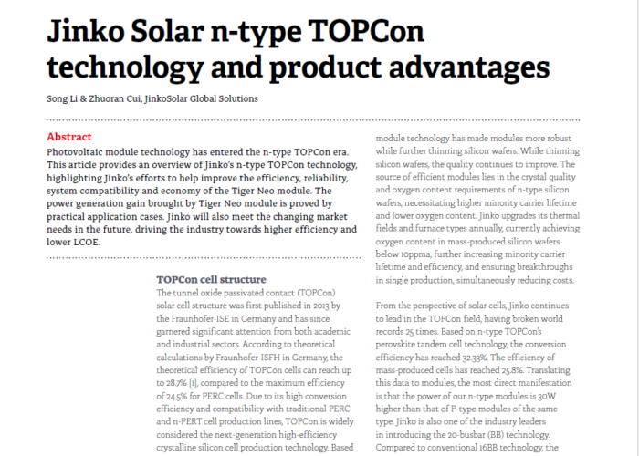 Jinko solar n type