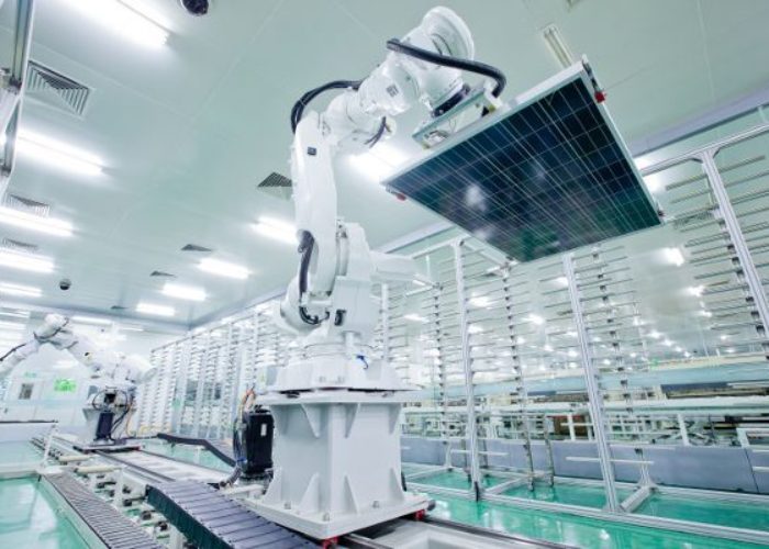 Robot assembly at one of JinkoSolar's production facilities. Image: JinkoSolar