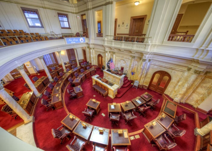 The New Jersey Senate chamber.